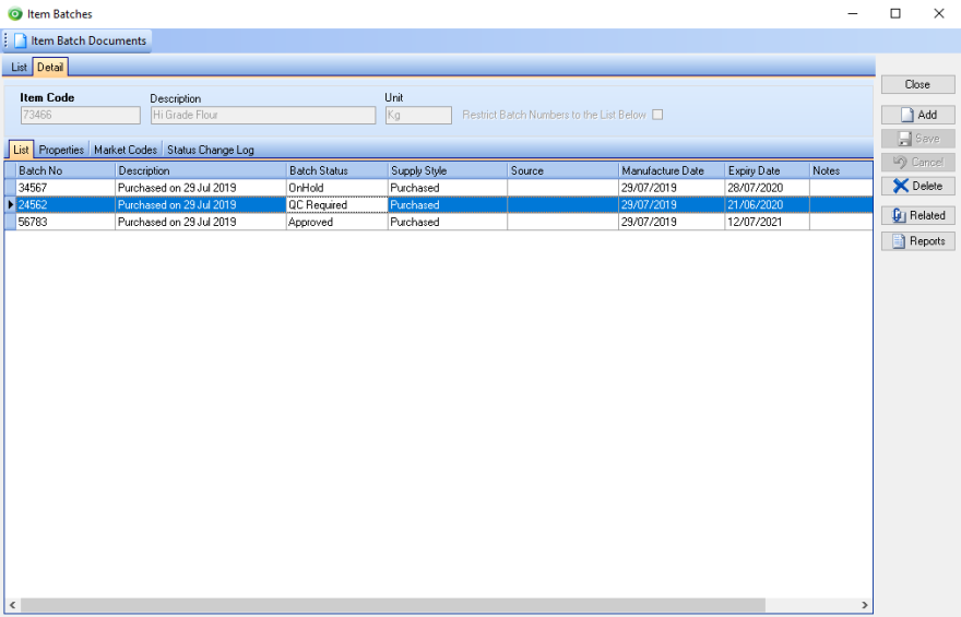 Ostendo Batch Quality Control
