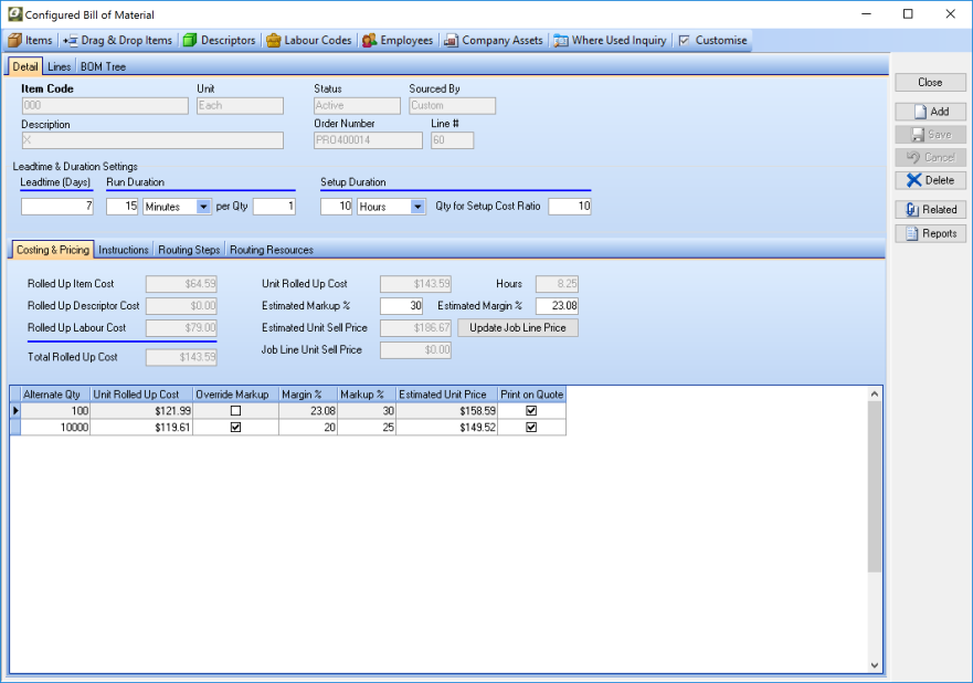 Ostendo Operations Custom Product Configurator