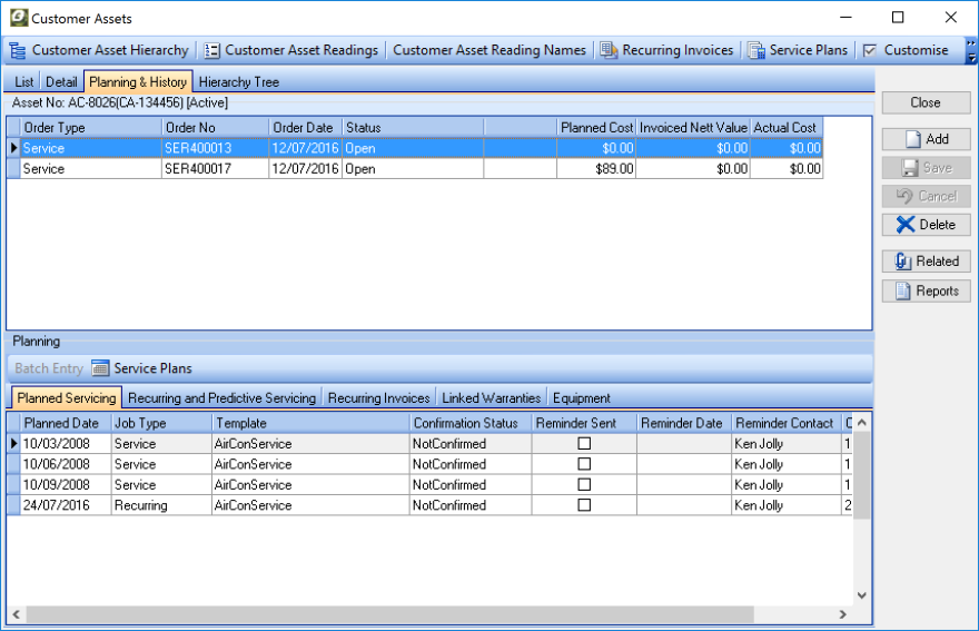 Ostendo Operations ERP Preventive Maintenance Schedule